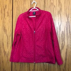 Pink Lands End fleece jacket